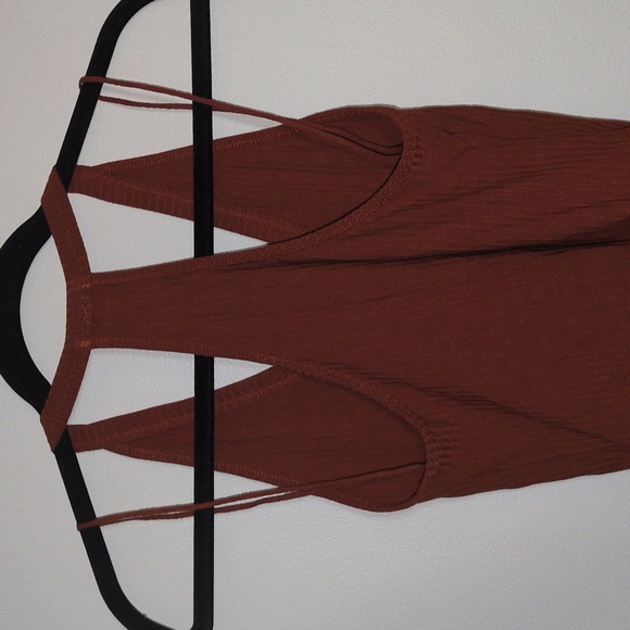 NWT Free People Speed Dial Ribbed Bodysuit Terracotta Size Small - Picture 4 of 7